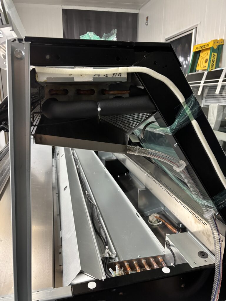 First Select FRDM deli meat case with top canopy coil and bottom coil (double coil)